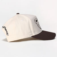 Gorra de béisbol estructurada con bordado de oso, estilo A-frame, con logotipo personalizado, gorras de alta calidad, gorra ajustada