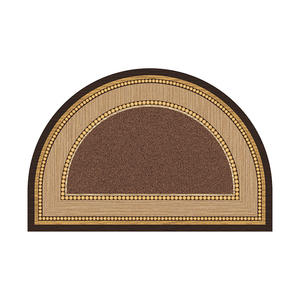 Alfombra Minimalista Semicircular de Fibra de Poliéster para Entrada Interior, con Patrón Geométrico Tradicional y Absorbente - Product Image 1