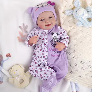 20 Zoll realistische Neugeborene wieder geborene Silikon Baby puppe Ganzkörper Vinyl Real Life wieder geborene Kleinkind puppen