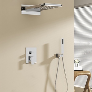 Ensemble de <span class=keywords><strong>douche</strong></span> encastré KD-05RS-B Nordic pour la maison, 2 modes de jet, <span class=keywords><strong>douche</strong></span> pluie, couleur noire, économiseur d'eau - Product Image 5