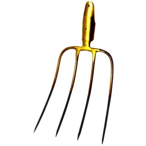 Fourche à creuser à 4 dents avec manche en bois naturel - Product Image 1