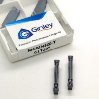 Plaquettes de rainurage en carbure Ginley MGMN200 MGMN300 MGMN400 Outils CNC revêtement noir Acier/Acier inoxydable Revêtement Tialn/Tin OEM