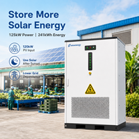 Armoire de stockage d'énergie solaire diesel LiFePO4 125 kW 241 kWh, conception parallèle pour micro-réseau de chantier américain, stabilité IP54