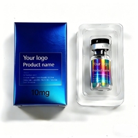 Étiquettes personnalisées en gros pour flacons de peptides et boîtes cadeaux, boîte magnétique premium étanche avec hologramme doré pour 5ml 10ml pour Nootropiques OEM