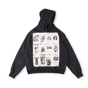 Sudadera con Capucha Negra Unisex con Cierre, Logotipo Frontal y Diseño en la Espalda, Corte Regular, Informal, Premium, Servicio OEM, Secado Rápido - Product Image 1