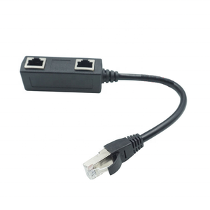 Cable Divisor de Red <span class=keywords><strong>RJ45</strong></span> LAN Ethernet de 1 a 2 Puertos, Adaptador Cat6, Conector 8p8c, Extensor - Product Image 6