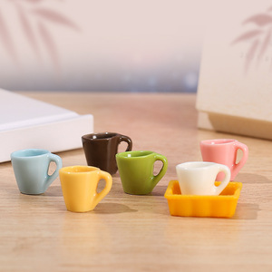 Mini-tasses en résine six couleurs pour la décoration de paysages en mousse, décoration artistique pour la maison, matériel de bricolage, assiettes, vente en gros - Product Image 3