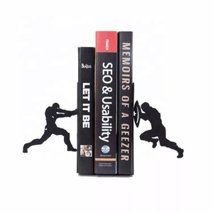 Superhero Cat <strong>Bookends</strong> for Home Office Funny <strong>Cute</strong> Metal Bookshelf Holders and Stopper Heavy Duty <strong>Bookend</strong> Decoration - Product Image 2