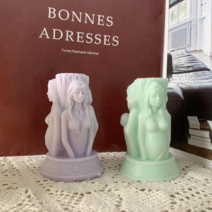 Moule à bougie en silicone pour portrait de déesse, portrait de corps entier, design à trois côtés, fille <span class=keywords><strong>enceinte</strong></span>, femme <span class=keywords><strong>enceinte</strong></span>, moule cylindrique - Product Image 4