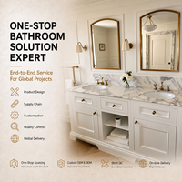Ensemble de salle de bain 3 pièces de qualité commerciale, économiseur d'eau, en céramique, avec vasque, toilettes et baignoire, idéal pour les projets hospitaliers et d'appartements