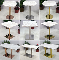 Table en marbre pour magasin de thé, Simple, ronde et carrée, pour café, Restaurant occidental, Table Simple, négociation