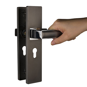 Tay Nắm Khóa Cửa Cổng Cho Khách Sạn Tay Cầm Chữ L Chống Gỉ Sang Trọng Bằng Hợp Kim Kẽm Phụ Kiện Cửa Sổ Hiện Đại Màu Đen Mờ - Product Image 3