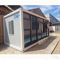 Maison conteneur modulaire à assemblage rapide, bureau mobile préfabriqué, hébergement de chantier, cabine conteneur pliable à installation rapide