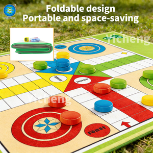 Tapis de jeu géant en plastique Ludo, imperméable, pliable, pour échecs volants, tapis de jeu interactif pour enfants et familles, intérieur/extérieur, 5-7 ans - Product Image 3