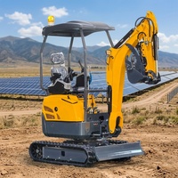 Mini-excavatrice sur chenilles de 0,8 à 6 tonnes pour usage domestique, avec accessoires d'excavation hydrauliques en option