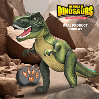 Jouet dinosaure RC T-Rex avec 4 LED bicolores, mode marche, danse et attaque, tête et membres mobiles, multiples sons, cadeau pour enfants
