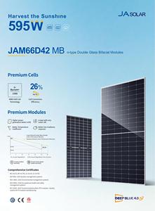 Panel <span class=keywords><strong>solar</strong></span> <span class=keywords><strong>JA</strong></span> <span class=keywords><strong>390W</strong></span>-590W Panel <span class=keywords><strong>solar</strong></span> monocristalino fotovoltaico doméstico con tipo N 400W 410W 550W 570W 585W Tipo Perc - Product Image 3