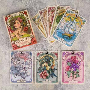 Romantische <span class=keywords><strong>Lenormand</strong></span>-Spielkarten Art Nouveau Bedrucktes Papierdeck Farbbox Lern- und Unterhaltungsspiel - Product Image 2