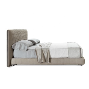 Camas de cuero genuino con diseños modernos de alta gama, juego de muebles de dormitorio italiano de lujo, tamaño personalizable - Product Image 2