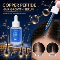 Serum Penumbuh Rambut GHK-Cu Label Pribadi, Perawatan Penumbuh Rambut dengan Peptida Tembaga, Serum Anti Rambut Rontok, Serum Nutrisi Kulit Kepala