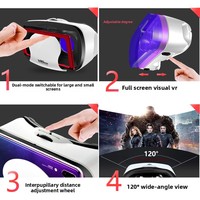 Casque de réalité virtuelle transfrontalier à sélection rigoureuse, version Blu-ray, avec lunettes 3D et filtre polarisant, pour écran de téléphone portable de 32 pouces