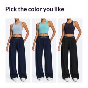 <span class=keywords><strong>Pantaloni</strong></span> Yoga Donna Personalizzabili a Gamba Larga <span class=keywords><strong>con</strong></span> Fascia <span class=keywords><strong>in</strong></span> <span class=keywords><strong>Vita</strong></span> a Righe, <span class=keywords><strong>Pantaloni</strong></span> Sportivi Larghi Traspiranti per Allenamento, Vendita all'Ingrosso - Product Image 5