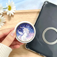 Support magnétique personnalisé en métal pour téléphone, compatible avec les liseuses Kindle et tablettes – Support de doigt magnétique en émail pour tablette et téléphone