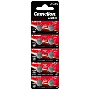 Batteria alcalina a bottone Camelion Ag10 Lr54 1.5V Confezione da 10 - Product Image 1