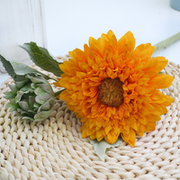 Bouquet de tournesols artificiels en soie, fleurs en forme de ours en peluche, décoration vintage portable pour Halloween, salon, entrée, table, imperméable