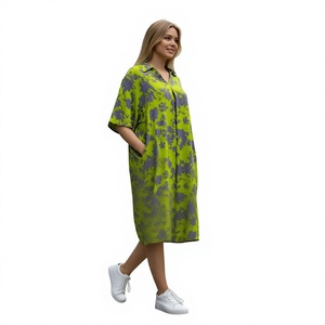 Ropa de Mujer al por Mayor, Elegante, con Estampado Abstracto, de Longitud Media, Cómoda para Uso Diario, Silueta Relajada, Colección Vacaciones - Product Image 1