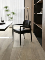 Modernes Design Massivholz Hochwertiger Esszimmerstuhl mit Komfort-Rückenlehne und Einzelarmlehne für Wohnzimmer - Langlebige Wohnmöbel