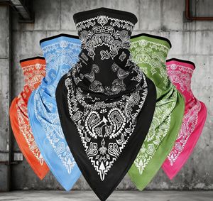 Penutup masker wajah segitiga musim panas Paisley bandana jaring sutra es perlindungan UV kerudung matahari Gaiter leher untuk bersepeda - Product Image 3