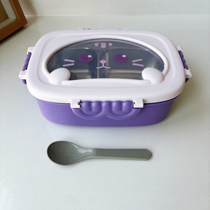 Boîte à lunch en acier inoxydable avec couverts, boîte bento compartimentée, boîte à lunch isotherme et chauffante à double couche - Product Image 6