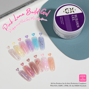 Gel Costruttore Rosa Luna Caixuan, Etichetta Privata, Gel Colorato per Estensione Unghie, Nail Art, 12 Colori - Product Image 4