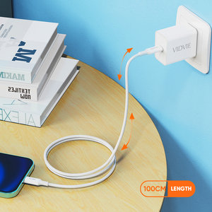 VIDVIE PD 30W nhanh sạc điện thoại di động sạc cáp Trắng Đen 1m Cáp dữ liệu chargeur điện thoại loại C để chiếu sáng Cáp - Product Image 6