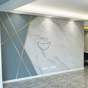 Moderna semplicità TV sfondo pesce pancia bianco murale di marmo carta da parati <span class=keywords><strong>per</strong></span> la decorazione della parete del salotto - Product Image 4