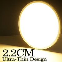 Plafonnier LED rond ultra fin 24W à montage en surface, économie d'énergie SMD2835 AC85-265V CE, lampe de plafond pour la maison et le bureau