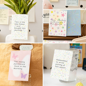 กระดาษโน๊ตติดกาวลายรุ้งสามารถฉีกได้แผ่นแปะแปะสไตล์แผ่นบันทึกตกแต่งมูลค่าสูง - Product Image 5