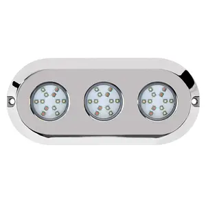 WEIKEN 316L الفولاذ المقاوم للصدأ 180W Led تحت الماء مركبة بحرية أضواء الملاحة مصابيح حمام السباحة