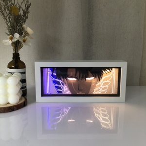 150 caja de luz de anime al por mayor artesanías de papel Zorro <span class=keywords><strong>Luffy</strong></span> LED corte de papel luz nocturna decoración de la habitación regalo para fanáticos de la animación - Product Image 5