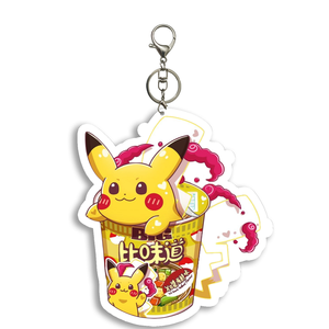 Nouveau porte-clés rectangulaire en PVC à motif de déjeuner de monstre <span class=keywords><strong>Pixie</strong></span>, design tendance et créatif, imprimé par transfert thermique Eevee, vente chaude - Product Image 4