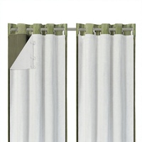 Rideaux occultants 100% polyester, doublures anti-bruit, isolants thermiques, plissés à ruban, lot de 2 panneaux