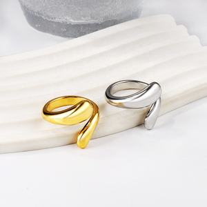 Custom Heart <b>Stainless</b> <b>Steel</b> <b>Rings</b> Wholesale Open Geometric Waterproof Jewelry Gold Plated Chunky Engagement <b>Rings</b> for Women - Product Image 6