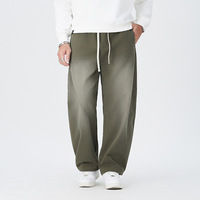 Pantalon Scimitar ample 100 % coton avec patchwork, taille plus, décontracté, tendance, style urbain, dégradé, drapé, pour homme