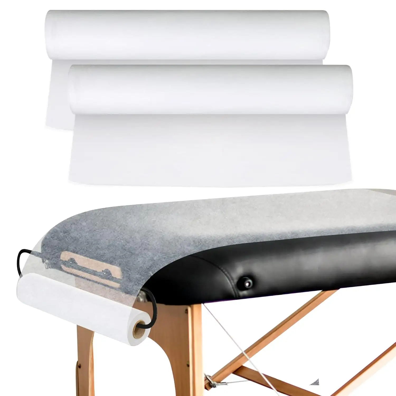 Kertas ujian sekali pakai rol lembar meja pijat kasur pemeriksaan tahan air gulungan kertas Bed