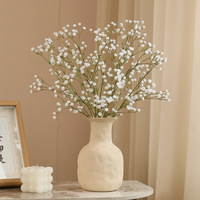 AL-0801 Real touch plastique 3 fourchettes souffle de bébé fleurs artificielles maison Arrangements centres de table de mariage décorations de tables