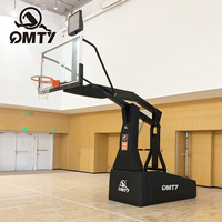 Support de basket-ball électro-hydraulique standard Fiba pour la compétition, panier de basket-ball portable et mobile