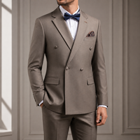 Blazer sur mesure pour homme, style italien, double boutonnage, 4 boutons, col en V, coupe ajustée, costume formel pour affaires et mariage