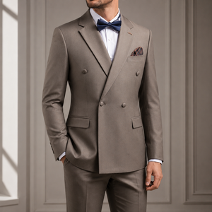 <span class=keywords><strong>Blazer</strong></span> da <span class=keywords><strong>Uomo</strong></span> su Misura Doppiopetto a 4 Bottoni con Scollo a V Stile Italiano, Vestibilità Sartoriale, per Business, Cerimonie e Matrimoni, in Lana Pettinata - Product Image 3