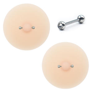 Reine Silikon Runde Nippelabdeckung <span class=keywords><strong>Sexy</strong></span> Unsichtbarer und Spurloser BH Fester Brustaufkleber Erotischer Nippelstift - Product Image 6